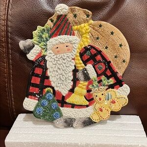 Festive Fitz and Floyd Santa Claus Holiday Decoration